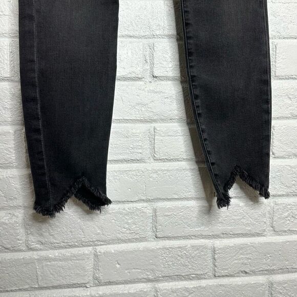 Frame Le Skinny De Jeanne Crop Double Triangle Raw Hem in Tull Gray size 26 - Picture 3 of 7